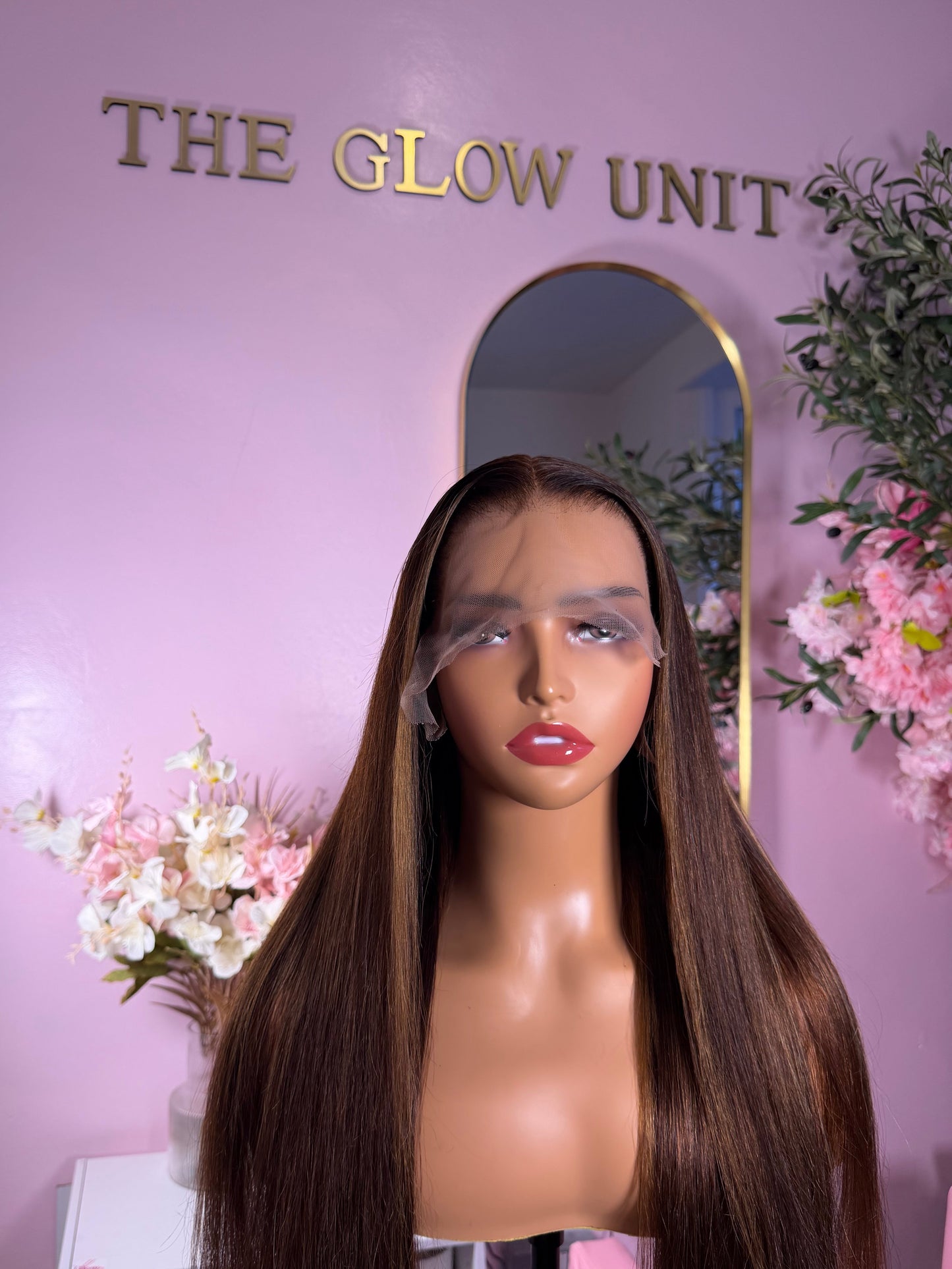Chocolate Brown & Caramel Highlights Frontal Wig | 28”inches | Pre order - ready in 14-21 day