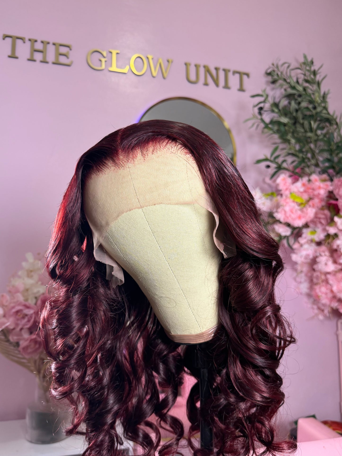 Burgundy Lace Frontal Wig | 24” inches | Pre order - ready in 14-21 day