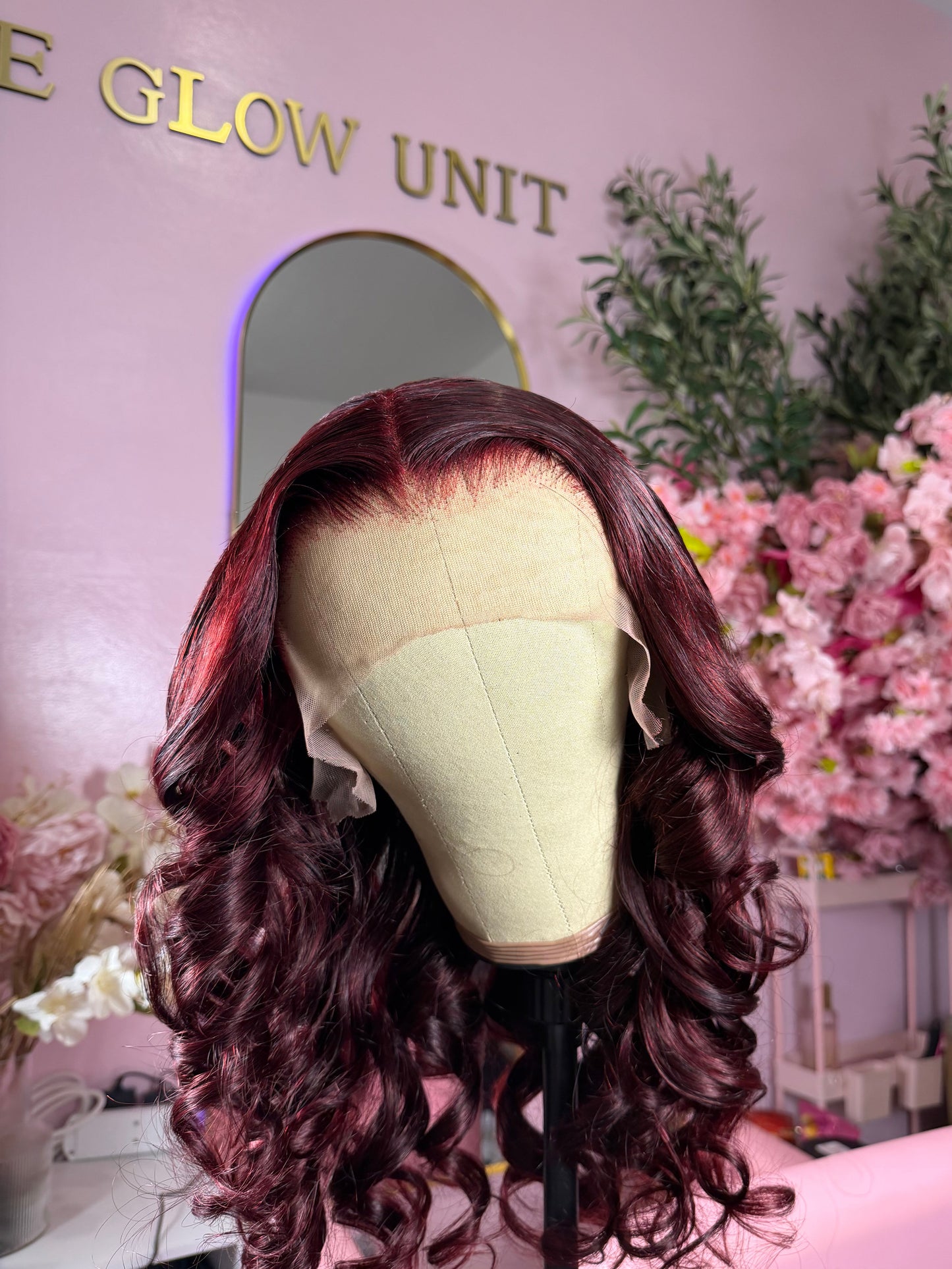 Burgundy Lace Frontal Wig | 24” inches | Pre order - ready in 14-21 day