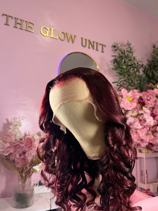 Burgundy Lace Frontal Wig | 24” inches | Pre order - ready in 14-21 day