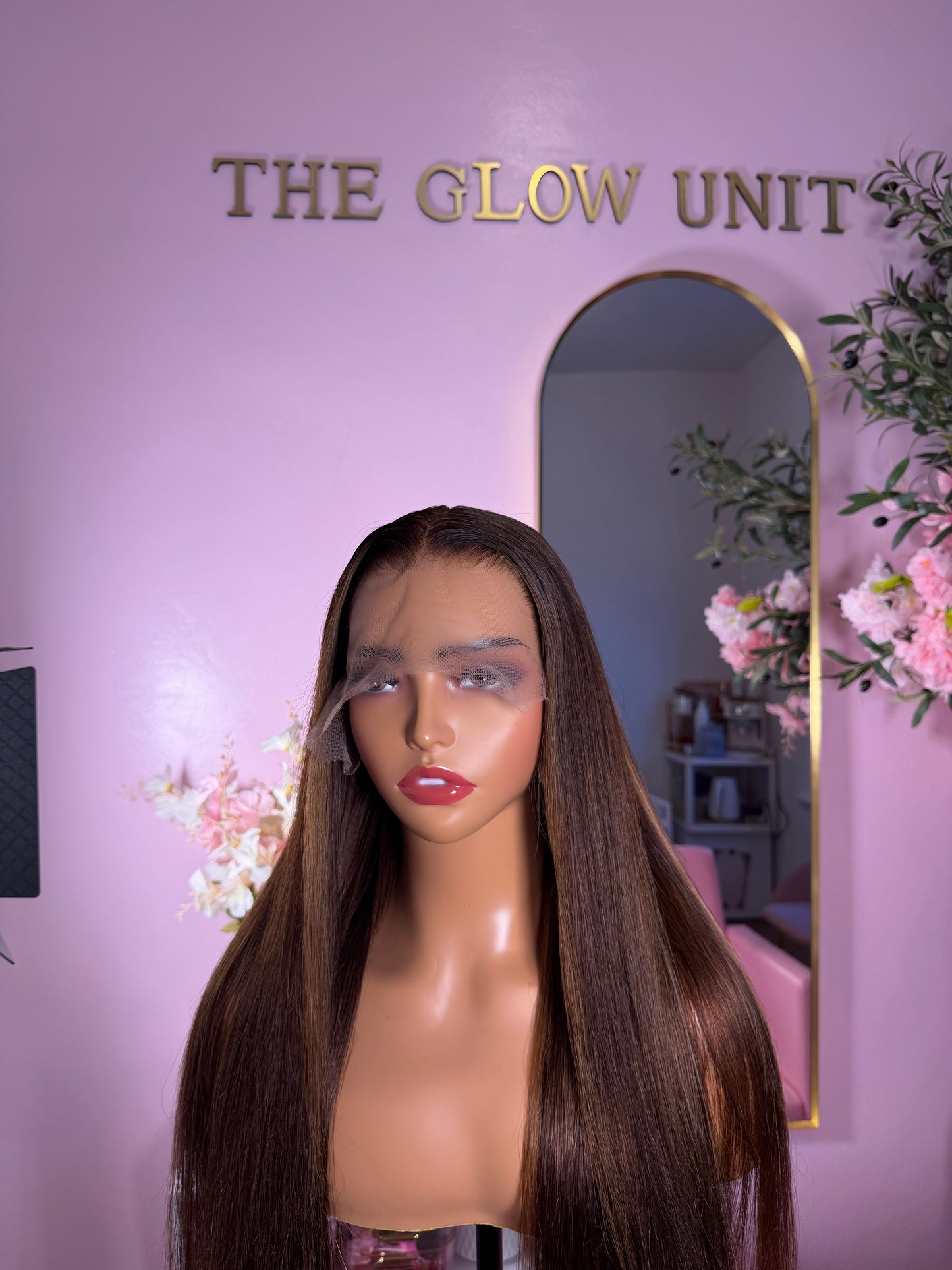 Chocolate Brown & Caramel Highlights Frontal Wig | 28”inches | Pre order - ready in 14-21 day
