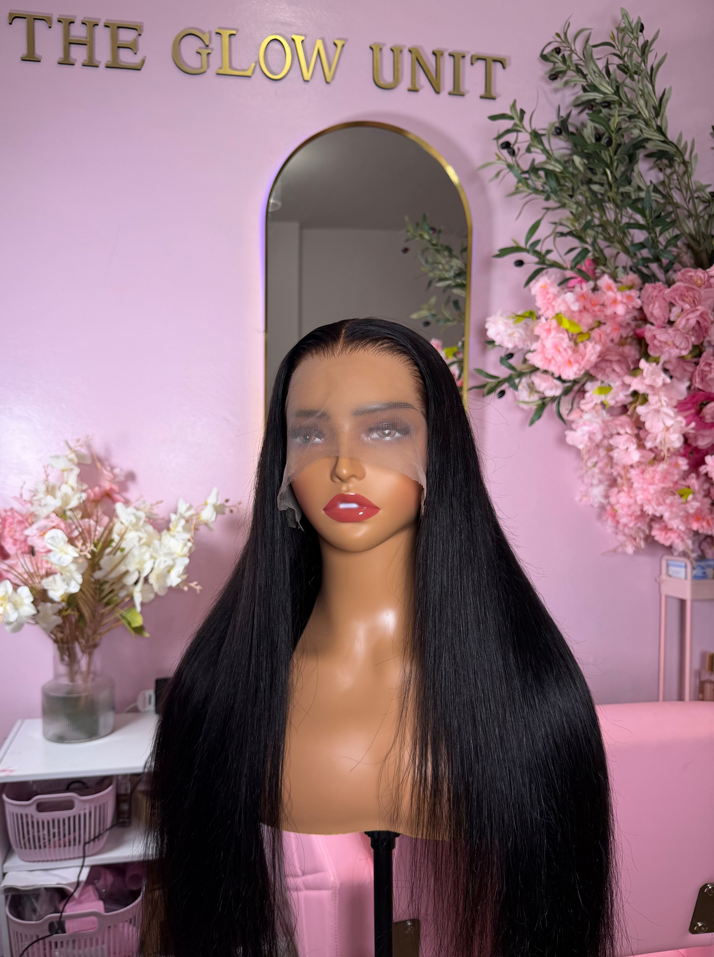 Sleek Straight Black Long Lace Frontal | 28” inches | Pre order - ready in 14-21 day